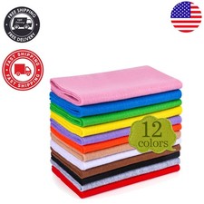 Thick 1.4mm Felt Fabric Rolls - 12 Assorted Colors for All Your Crafting Needs