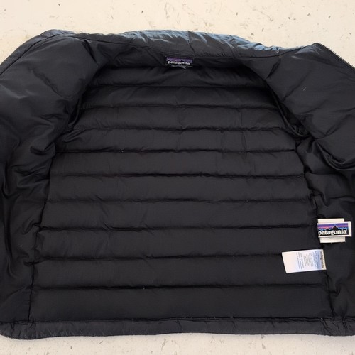 Patagonia Kids Youth Large Sz 12 Black Down Puffer Coat Jacket - Picture 13 of 14