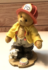 Cherished Teddies FIREFIGHTER KURTIS with Dog Spot Figurine CT961 with Box