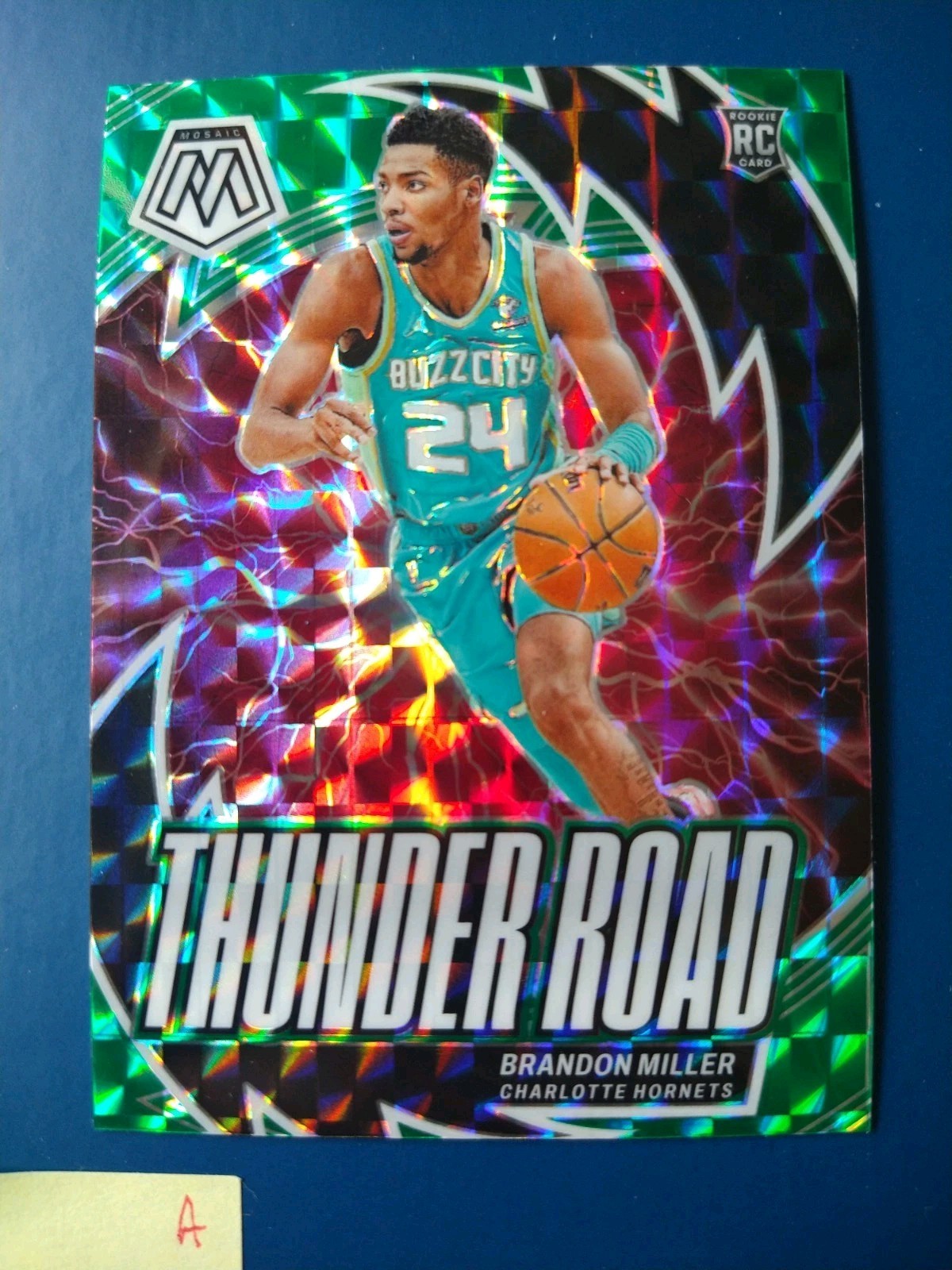 2023-24 Panini Mosaic Thunder Road GREEN Brandon Miller #19 Hornets Rookie RC