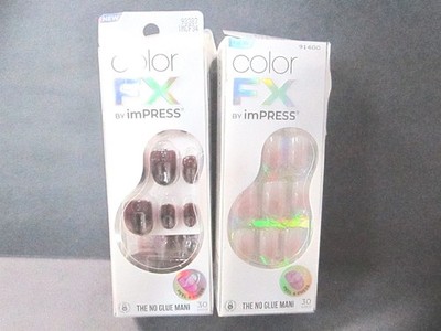Kiss ColorFX by imPRESS Connection/Hidden Gem Short Press On Nail Bundle 