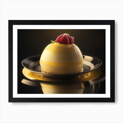 Pudding Pudding Kunstdruck gerahmt Wandbild Poster Leinwanddruck Bild