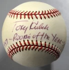 Tony Kubek Signed American League Baseball Autograph ROY 1957 Inscription