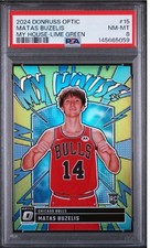 2024-25 Panini Donruss Optic - My House Matas Buzelis #15 Lime Green Prizm /199