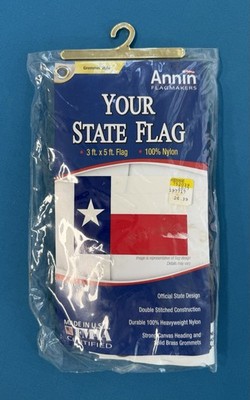 Texas State Flag Annin Flagmakers 3x5 Made in USA 100% Heavyweight Nylon