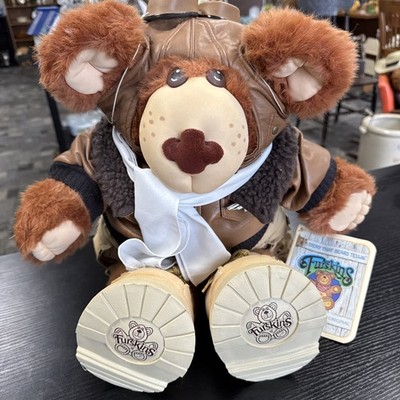 Vtg Furskin Orville T. Furskin 24'' Pilot Bear Plush Xavier Roberts Moody Hollow