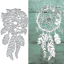 Feather Dream Catcher Metal Dies Die Cuts, Feather Dream Catcher Cutting Dies Em