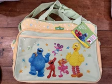 Vintage Sesame Street Full Size Elmo Baby Diaper Bag Big Bird Cookie Monster