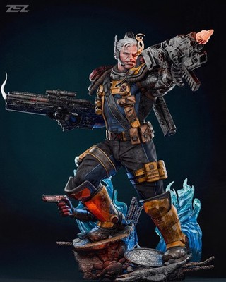 Cable, Nathan Summers, Marvel, X-Men, Statue, Figur, 3D Druck, UNBEMALT