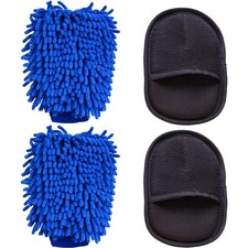 Auto Waschhandschuh Mikrofaser Doppelseitig Reinigungskittel Faltbar