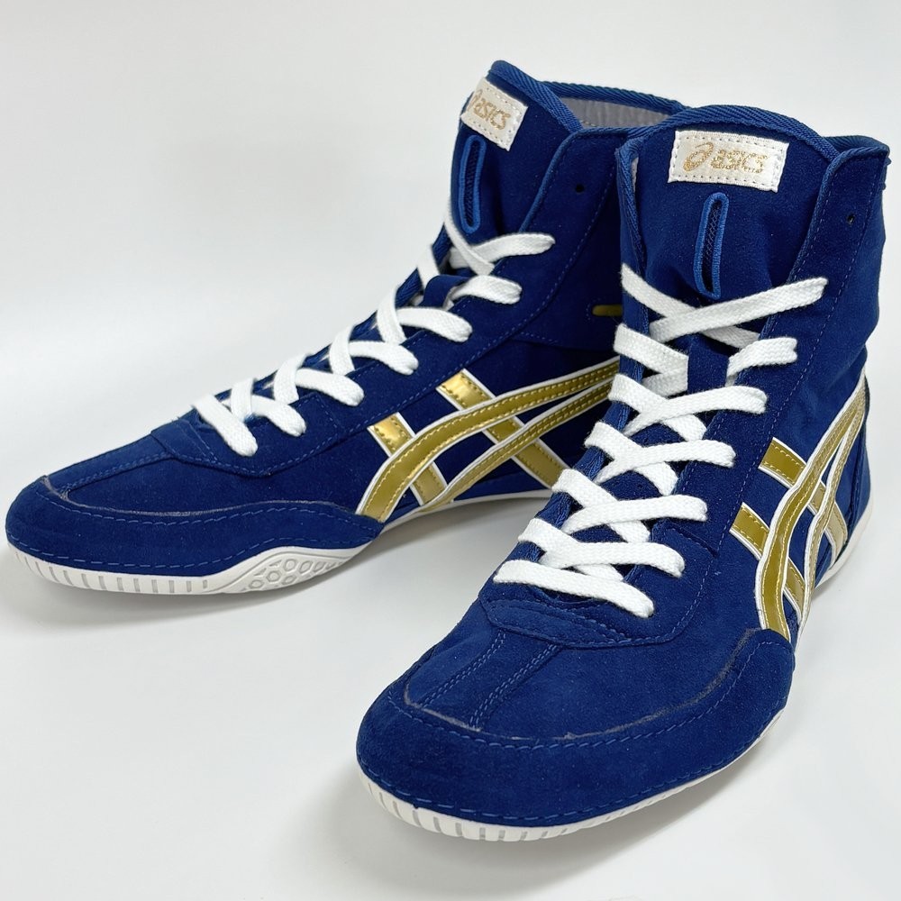 ASICS Wrestling Boxing Shoes 1083A001 EX-EO TWR900 Blue Gold A527