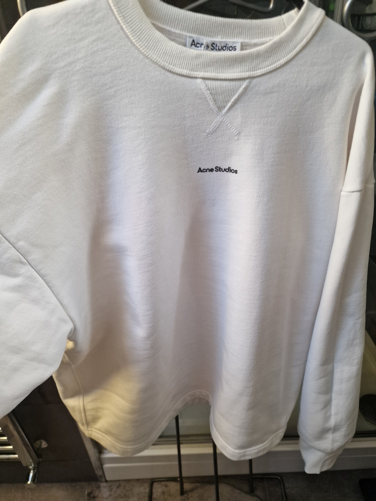ACNE STUDIOS FW 22 Oversized Crew Neck Logo Stamp Sweatshirt Size Large RRP £275 image 4