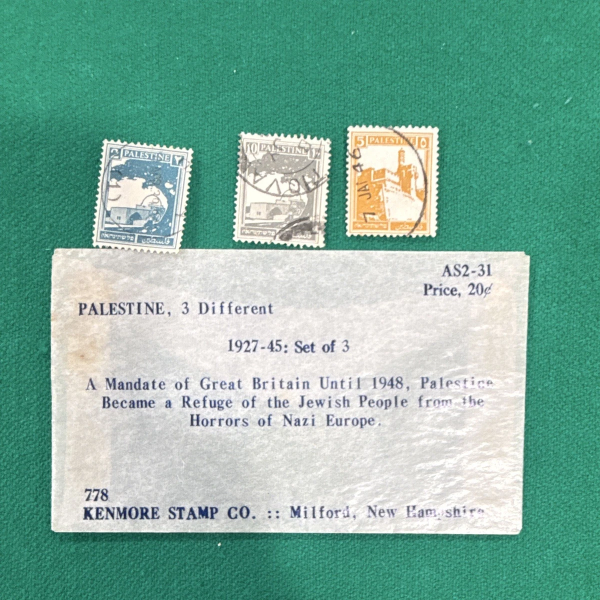 Blue Palestinian Postal Stamps (Pre - 1948) for sale | eBay