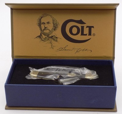 Colt CT311 Titanium 3 Blade Pocketknife Black Bone Handle W/Collector's Box New