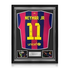 Neymar Jr Signed Original Barcelona 2014-15 Football Shirt. Superior Frame