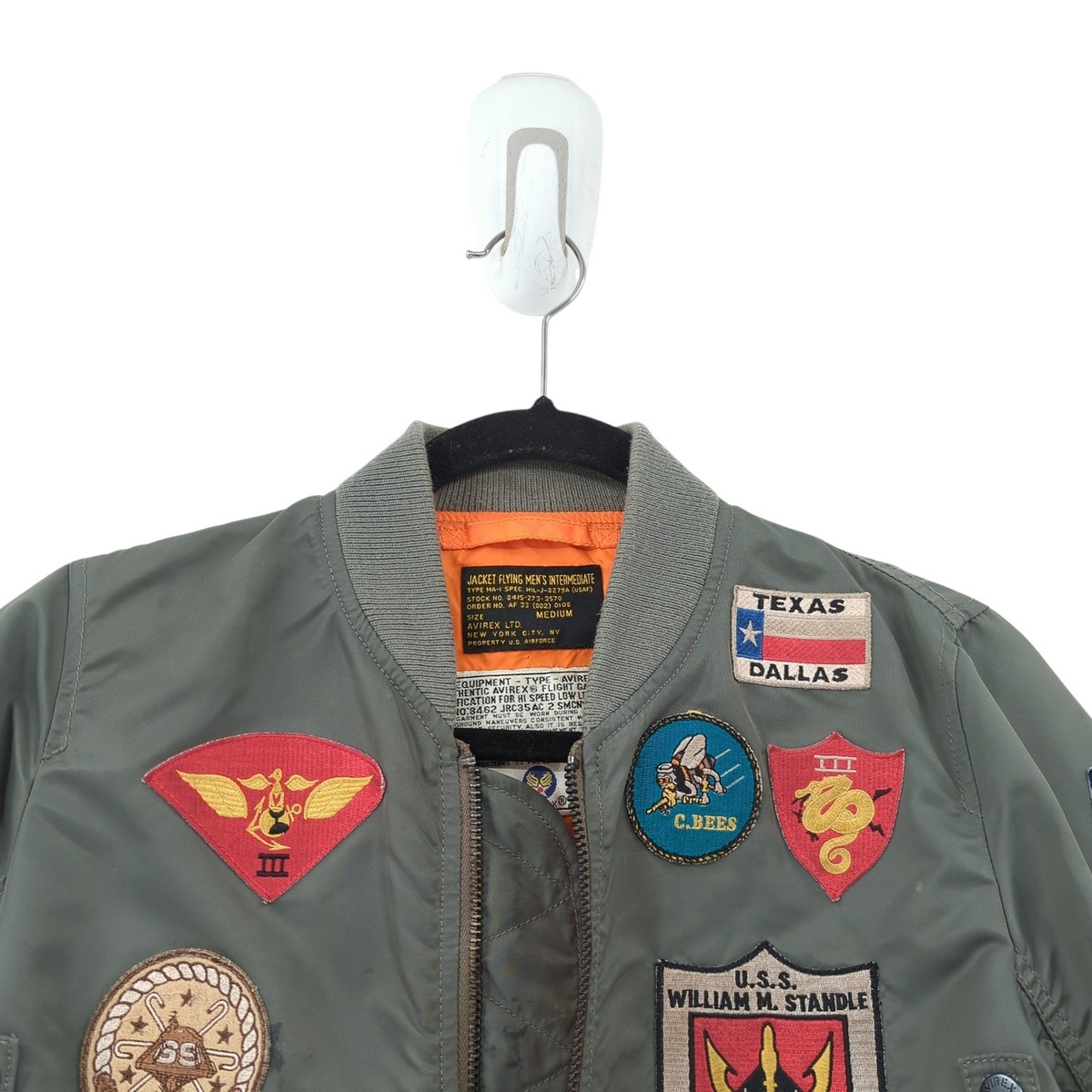 AVIREX Men M Far East Cruise MA-1 Flying Jacket Green Flight