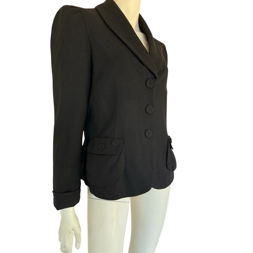 Marc Jacobs black wool jacket sz M 6/8 - Picture 3 of 8