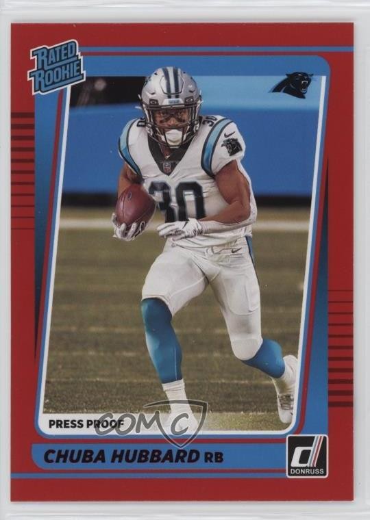 2021 Panini Donruss Rated Press Proof Red Chuba Hubbard #287 Rookie RC 1b33