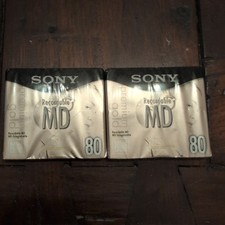 Lot Of 2, SONY Hi-MD Premium Gold Recordable 80 Minutes Mini Discs 2 NEW 