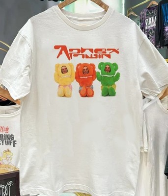 Aphex twin men women white vintage t-shirt S-5XL QT5441