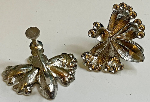 Vintage Lot Of 30 Metal Butterfly Screwback Earring Jewelry Making Findings
