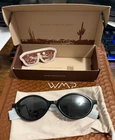 WMP Selene black oval Polarized 1112 BLK Sunglasses 50-20-149 See Pick Free Ship