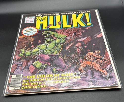Vintage Marvel The HULK No. 12 1978 magazine comic Lou Ferrigno TVs Hulk Talks
