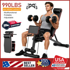 Adjustable Utility Bench Weight Bench 990 LBS Home Gym Fitness Workout Exercise