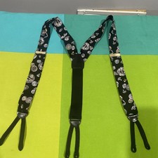Mens Made In England Black 100 Silk Suspenders