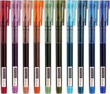 WRITECH Rolling Ball Pens Quick Dry Ink 0.5 Mm Extra Fine Point Pens 10 Pcs Liq