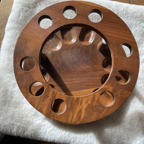 Vintage Decatur Industries Inc Genuine Walnut Pipe Holder Wooden Stand ...