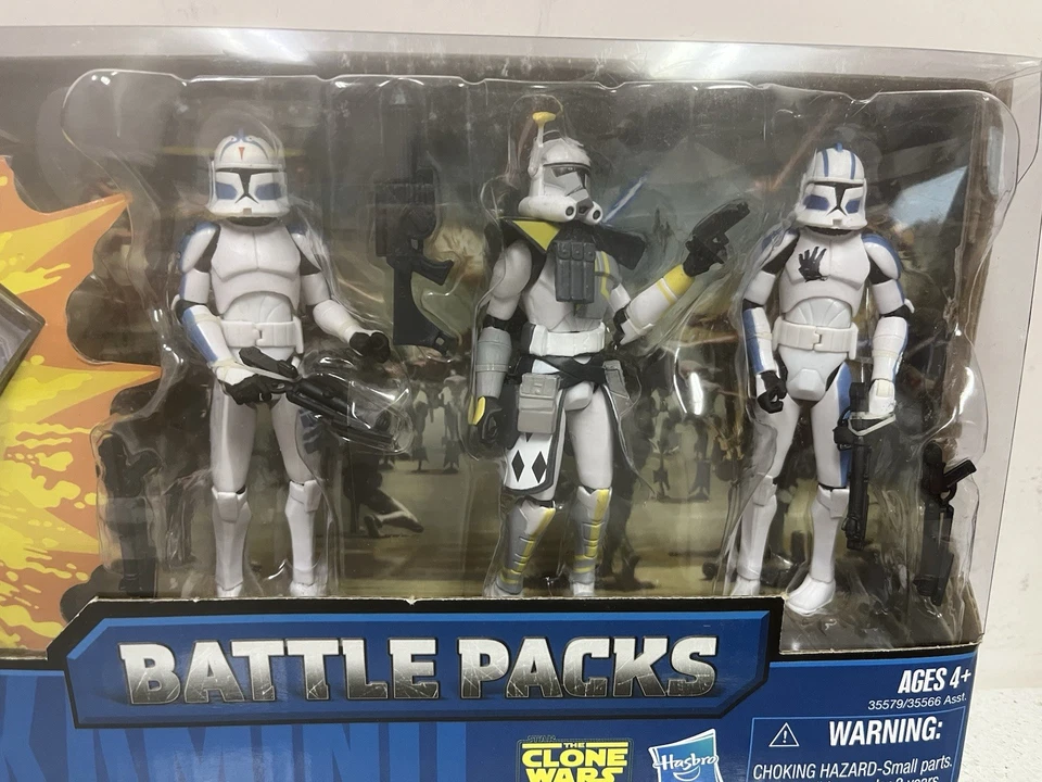 Star Wars Clone Wars Defend Kamino Battlepacks Arc Trooper Clones Hasbro MISB - Imagem 2 de 3