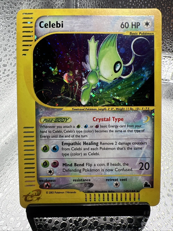 Celebi Crystal 145/144 ENG 🇬🇧 2002 Skyridge Swirl Pokémon Nm/Ex - Bild 2 von 4