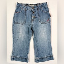 VINTAGE OSHKOSH BGOSH Toddler Girl Jeans Floral 18M Cottagecore 90s Y2K Classic