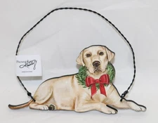 Primitives by Kathy Yellow Lab Dog Christmas Ornament Rustic Lover Decor Gift