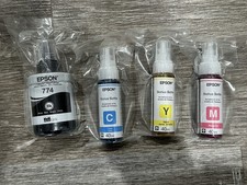 Epson Ecotank ink 774 Black ink 140ml & 664 C...