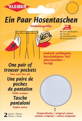 KLEIBER Quick-Ein-Paar-Hosentasche weiß 2 Stück