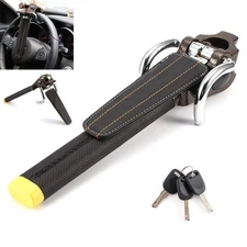 Foldable Car Steering Wheel Lock Anti-Theft Security Airbag Lock with 3 Keys