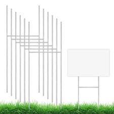 6 Pack Yard Sign Stakes Metal 17X8 INCH Heavy Duty H Frame for 4/5/6 mm