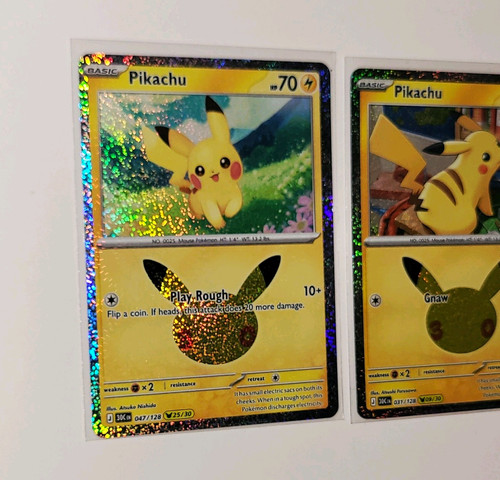 Pokemon 30th Anniversary Celebration Pikachu- 47/128 & 31/128 Holo English