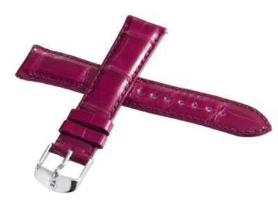 NEW Michele Womens 18mm x 16mm Magenta Alligator Leather  display picture 1