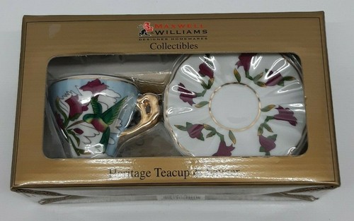 Maxwell & Williams Collectible Mini Heritage Teacup & Saucer Set Hummingbird