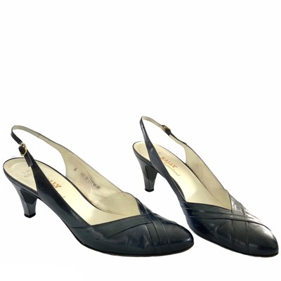 Vintage BALLY Womens Heels 8 AA Navy 