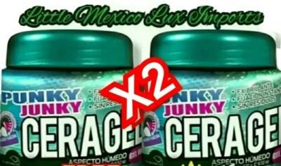 2 Pck PUNKY JUNKY 270g CERAGEL HAIR  GEL WAX FX BRILLANTE,ASPECTO HUMEDO (  )