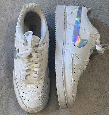 【NIKE】★Court Vision Low Irisdescent★ Nike Court Vision Low Iridescent White 8.5 | eBay