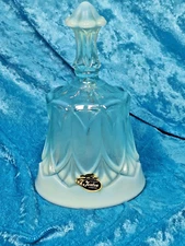 Fenton Art Glass Whitton Bell Aqua Blue Opalescent 6.5"