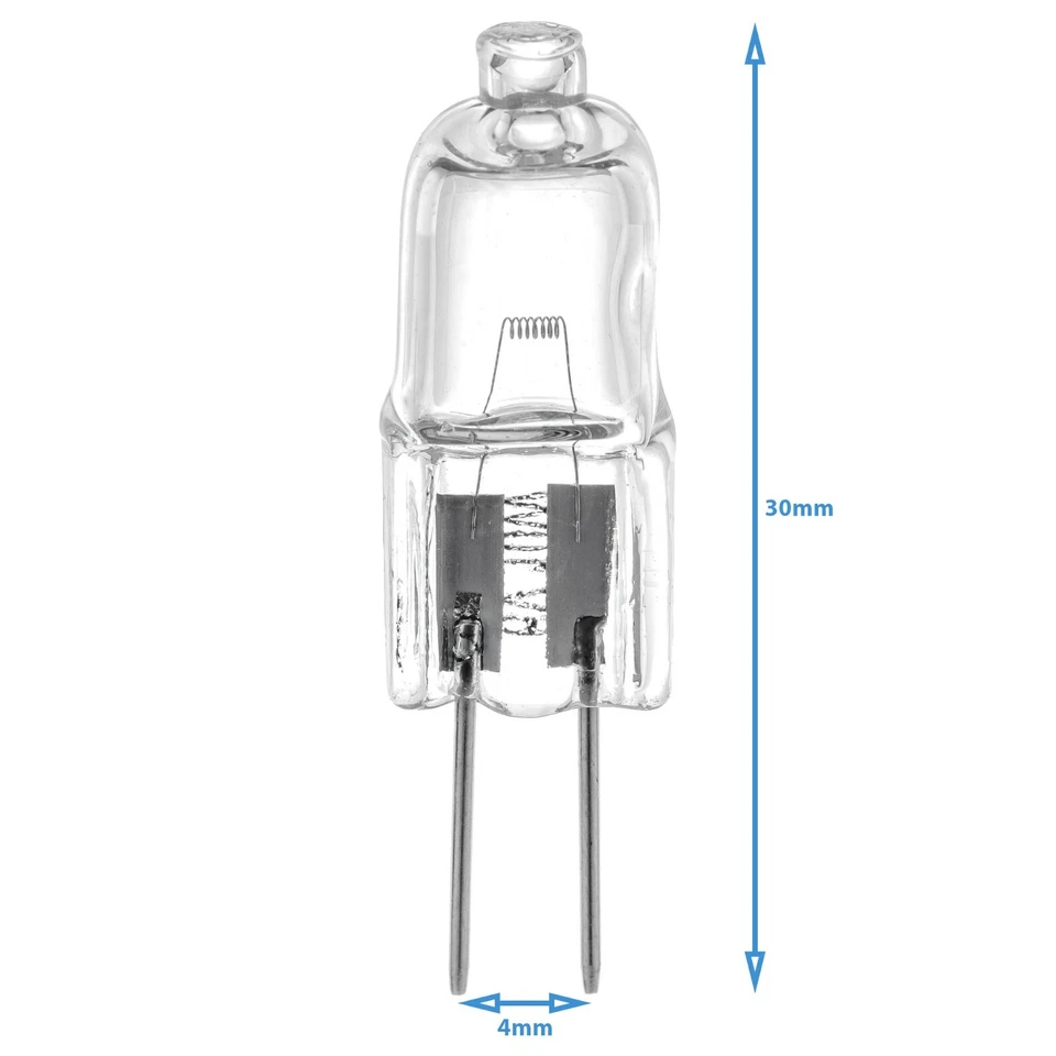 2pcs 10W G4 6V Clear Halogen Bi-Pin Downlight Dimmable Light Globe Lamp Pins - image 2 of 3