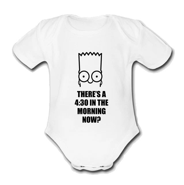 PSYCHOBABY SIMPSON BART MORNING Strampler Baby Weste Grow Body TV THE @SIMPSONS