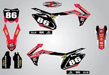 Custom Graphics, decal Kit For Honda CRF 250 2014 - 2017 PYRO Style sticker kit