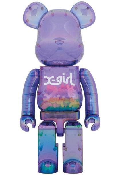 BE@RBRICK X-girl CLEAR PURPLE Ver. 400% MEDICOM TOY BE@RBRICK X-girl CLEAR PURPLE Ver. 400% MEDICOM TOY